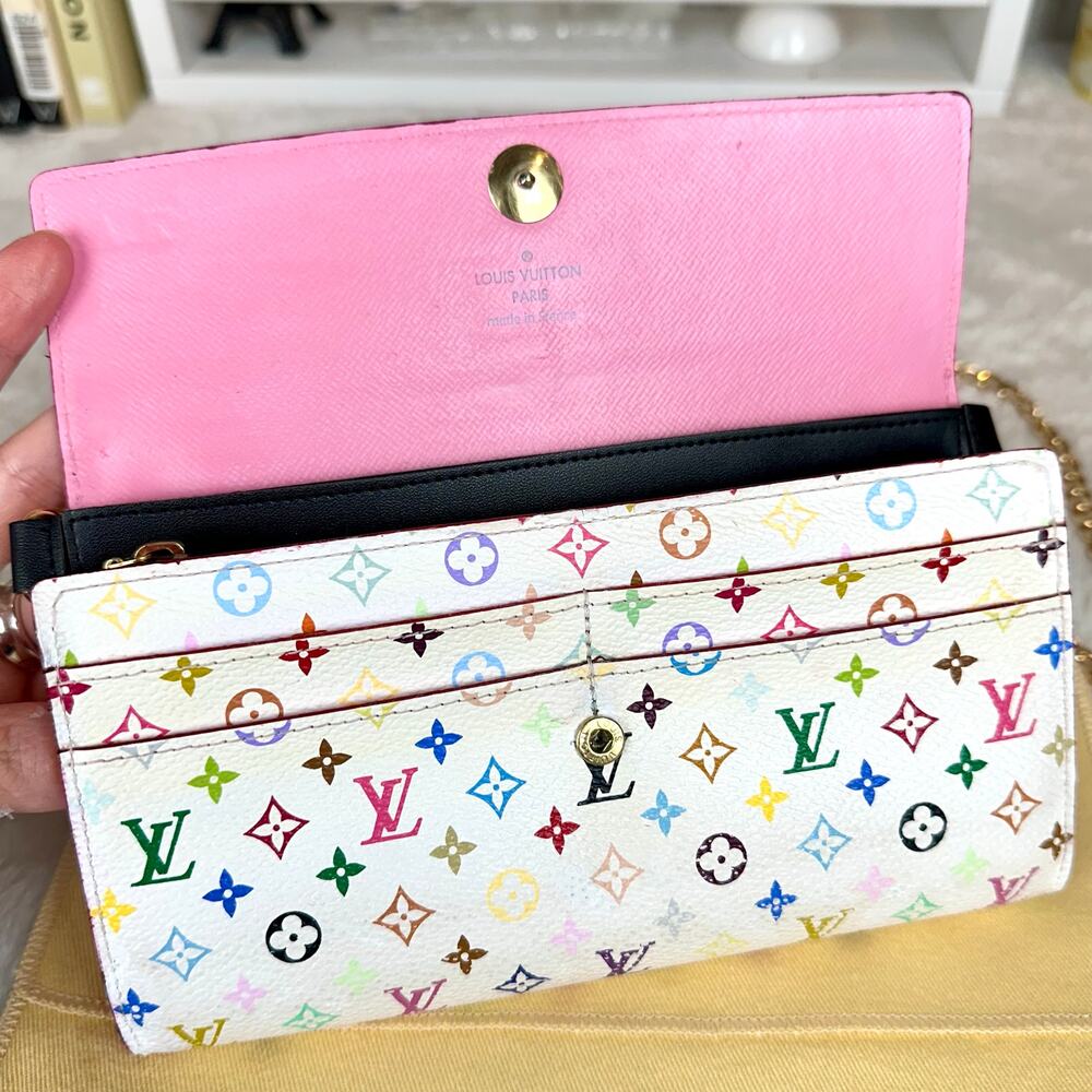 Louis Vuitton X Murakami Multicolor Sarah long wallet from 2009 crossbody - Picture 7 of 16
